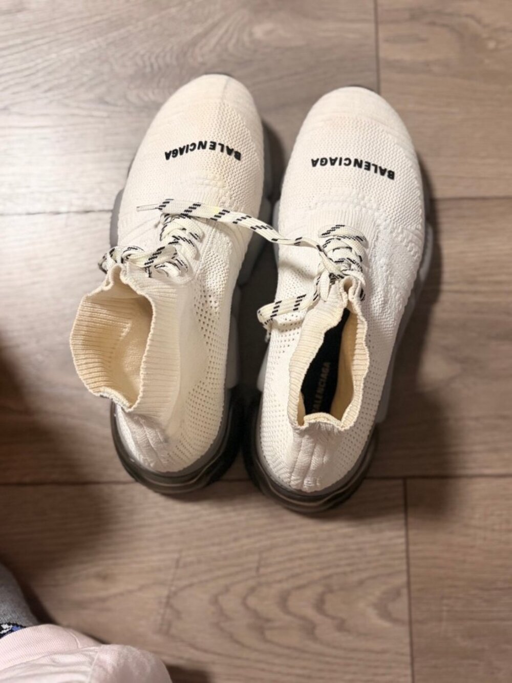 Balenciaga White Knit Sock Sneakers Women’s 9